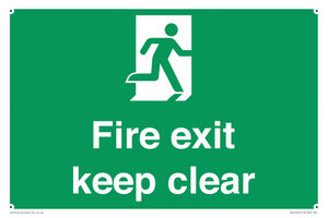 Fire exit keep clear